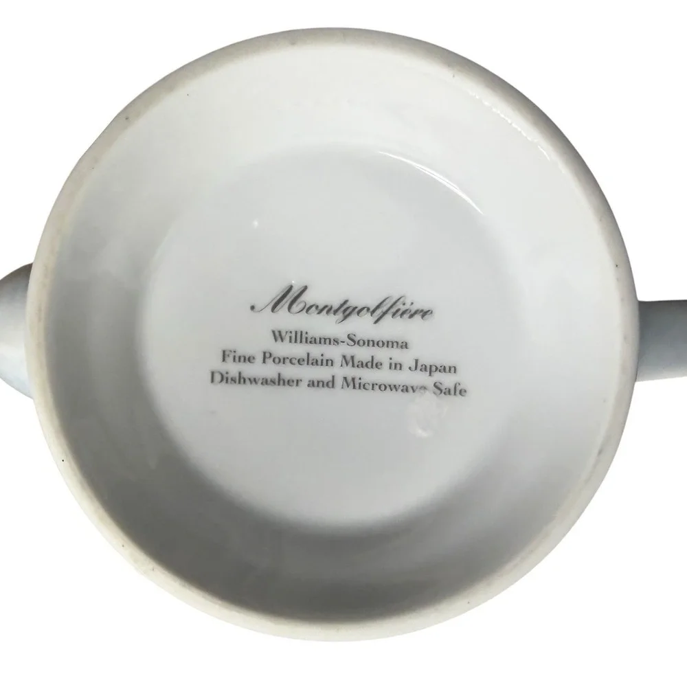 Williams-Sonoma Teapot & Lid Porcelain Montgolfiere‎ Hot Air Balloon Pattern